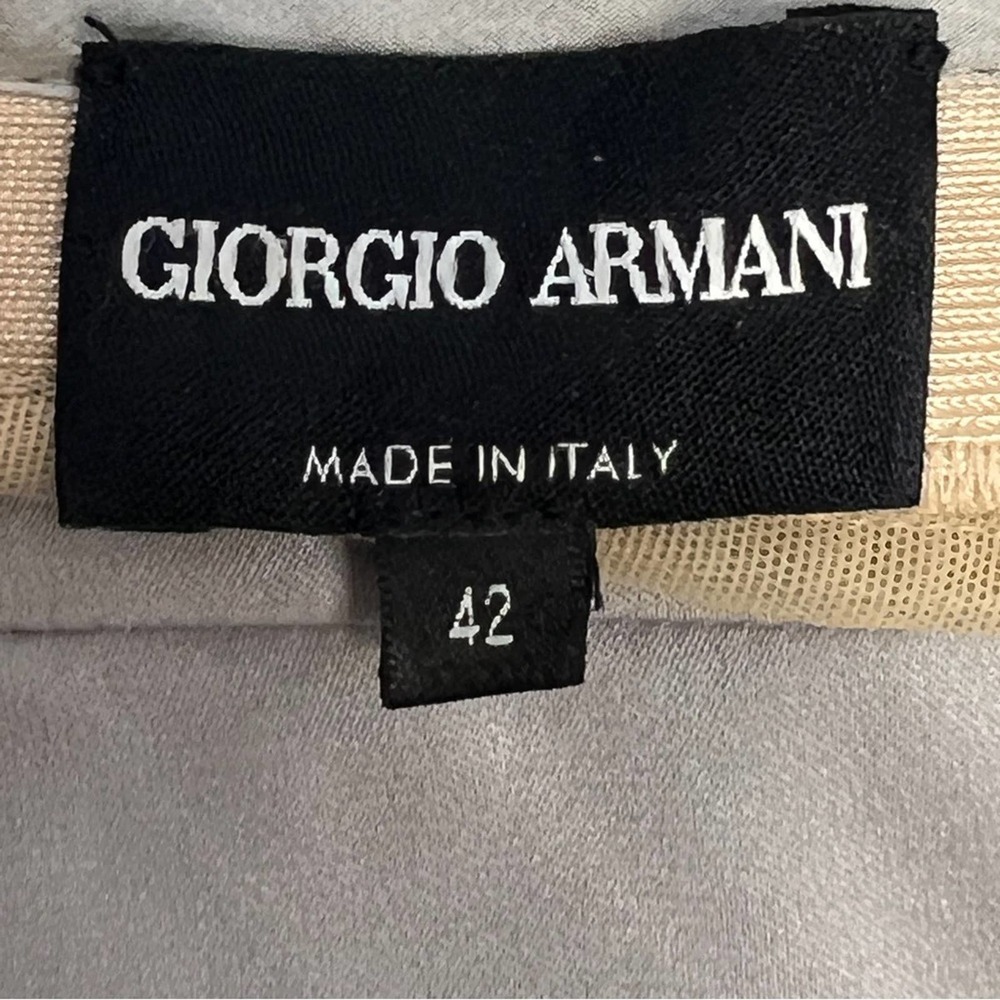 GIORGIO ARMANI Pure Silk Purple & Light Gray Check Cocktail Slip Dress SZ 8 - Picture 9 of 16